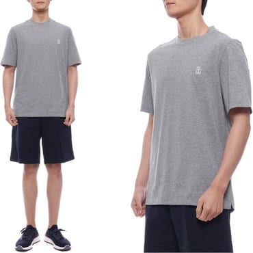 브루넬로쿠치넬리 25SS 남성 로고 프린트 반팔티셔츠 (M0B138440 C8190 25S)