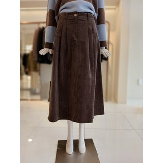 CC콜렉트 [여주점] 씨씨콜렉트 코듀로이A라인핀턱스커트E254msd137