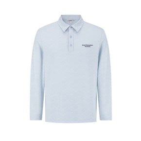 25 S/S 봄 신상품 남성 투톤 로고 패턴 칼라 긴팔 티셔츠(411E1TO204)