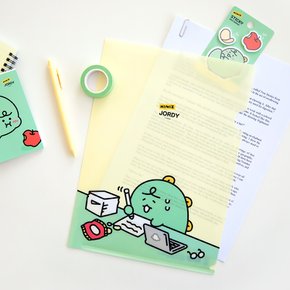 L홀더 파일 라이언 어피치 무지 튜브 네오 프로도 죠르디