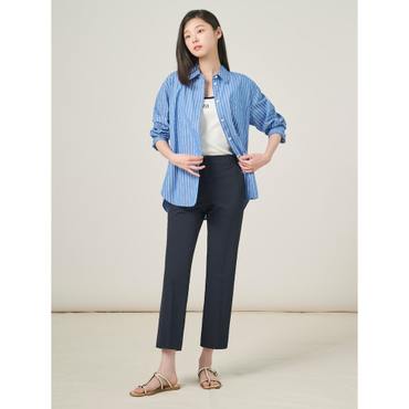 빈폴레이디스 폴리 혼방 스트레이트 9부 팬츠  네이비 (BF5321C91R)