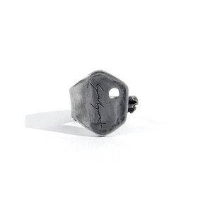 SEWN SWEN SILVER KEY FLEXIBLE JAZZ LOGO RING