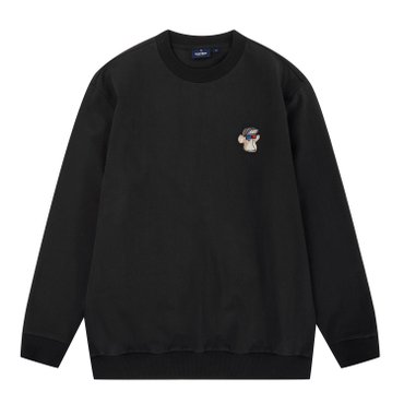 MARTINE GOLF [정상가 218000원]남성 기본 심볼 베이직 맨투맨 블랙 (QM0DKS10839)