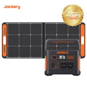  [잭커리 Jackery] 800Pro+100W 휴대용 파워뱅크+태양광 패널 올인원 배터리 태양광 비상전력