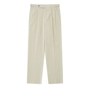 Corduroy adjust relaxed pants (Ecru)