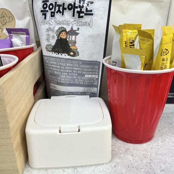 사각 원터치 화장솜 면봉 소품정리함 케이스(1)