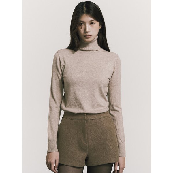[ESSENTIAL] SOFT TURTLENECK SLIM KNIT_GRAY