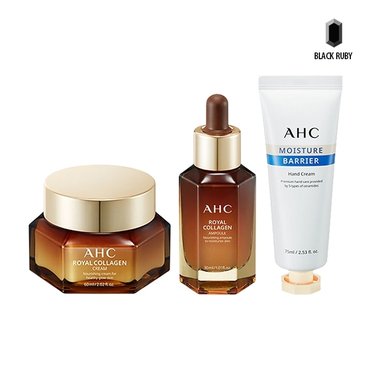 AHC 로얄 콜라겐 크림 60ml + 앰플 30ml + 핸드크림 75ml