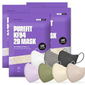 PUREFIT 퓨어핏 KF94 2D 새부리형 황사방역 마스크 대형 화이트 흰색 100