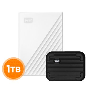 웨스턴디지털 NEW My Passport 1TB 화이트 색상 파우치 증정