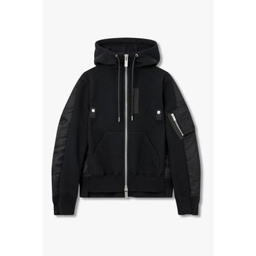 SACAI [사카이] 여성 스펀지 나일론 믹스 후디 집업 6415320108