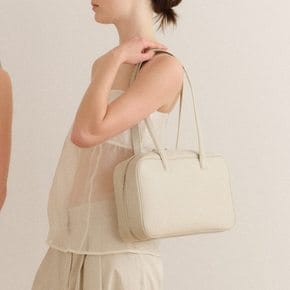 Tin square shoulder bag Ivory