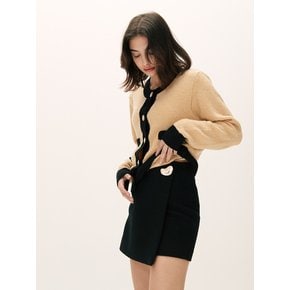 BROOCH LAP SKIRT [BLACK]