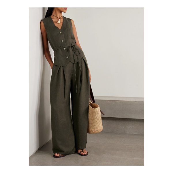 페이스풀 에바 벨트 우븐 베스트 다크 그린 46376663162902677