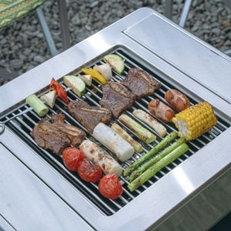 텐바이텐 캠핑용 가정용 바베큐 자동불판 풀세트 전용가방+기름막이접시+구이