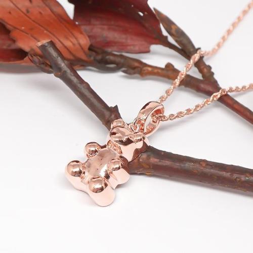 925Silver 아기곰 민자 목걸이 OPHEN173(1)