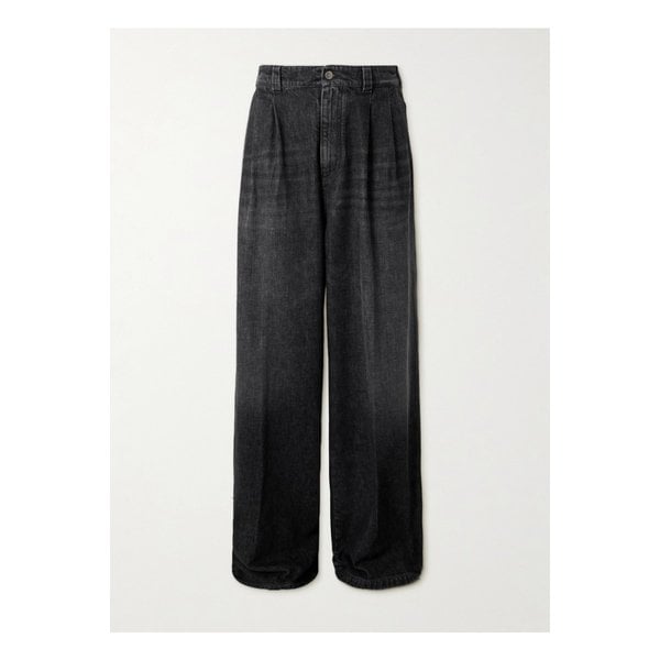 플리츠 와이드 진 블랙 46376663162913418