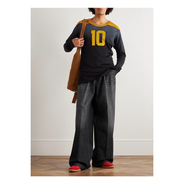 플리츠 와이드 진 블랙 46376663162913418