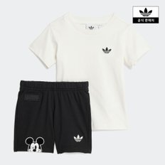 아디다스키즈 (080-100) 아디다스 디즈니 미키마우스 쇼츠 티 세트 (JD0611)