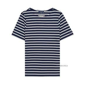 [세인트 제임스] SS25 공용 레반트 티셔츠 9863 51 MARINE ECRU 114524