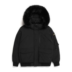 [기존가 369000원] N234MDW930 남성 타루가 퍼 트리밍 후디 다운 점퍼  CARBON BLACK