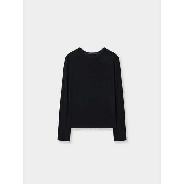 linen sheer t-shirt_black