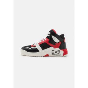 3838008 EA7 NEW BASKET MID SUMMER UNI - High-top trainers white/black/racing red