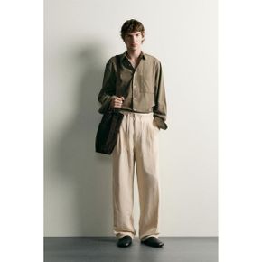 ZARA 자라 VISCOSELINEN 릴렉스드 핏 트라우저스 바지 팬츠 에크루 0706184712 0706184 1273866