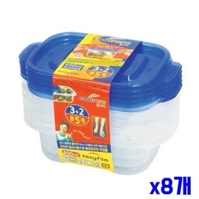 다용도 간편 쿨라라 직사각 밀폐용기 600ml 5P x8개 (WF7DA99)