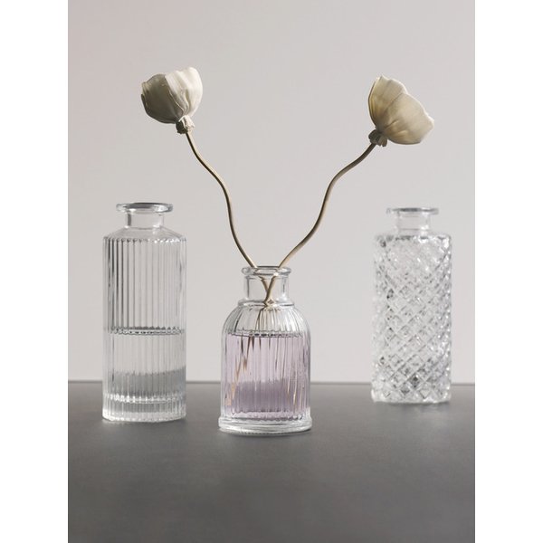 스트라이프 미니 유리 화병 작은 꽃병 3type