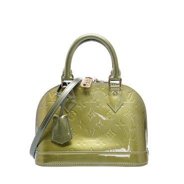 LOUIS VUITTON [중고명품]  그린 페이던트 베르니 알마 BB 토트백 PC0254