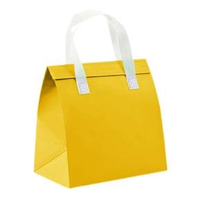 여름캠핑 부직포 냉온 쇼핑백가방 노랑 24x25x15cm