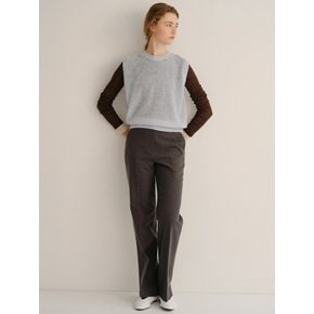 wool boot cut pants (charcoal)