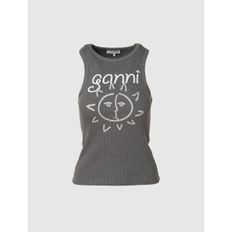 24 GRAPHIC RIB SUN TANK TOP T3782 490 그래픽 리브 썬 탱크 탑 민소매 반팔 반팔티