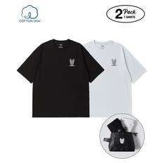 2PACK 오버핏 반팔티셔츠 LW245TS901 MIX(LW235TS901 리오더)