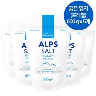 네이처모닝 [독일직수입]알프스 소금 3 kg(600 g x 5봉)_굵은입자(프레첼)