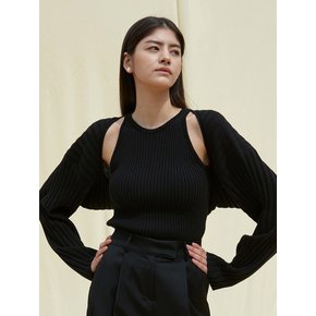 OU853 combi cotton bolero (black)