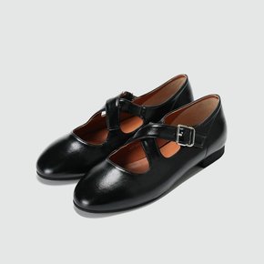 [최초가 89000]  라운드X 스트랩 플랫 S23F106BK-BE_2color