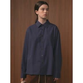 에센스 가먼트 워시드 셔츠 DEEP NAVY