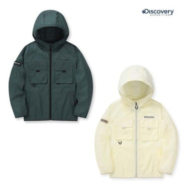 디스커버리키즈 [정상가 129,000] 키즈 바시티 배색 바람막이 점퍼(DKWJ75043)