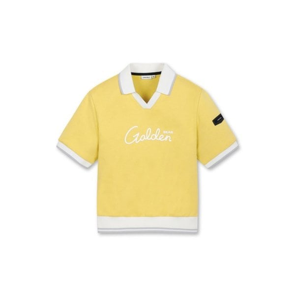 (W) Open Collar Short Sleeve Sweat Shirt   G5TAM26261YEX