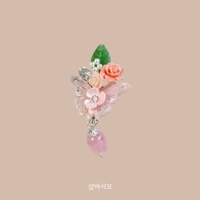 한복 소품 매화 나비 브로치