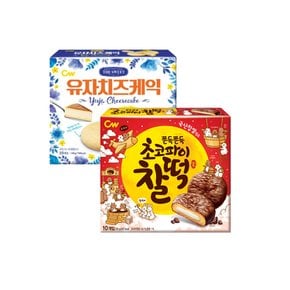 청우 초코파이찰떡 215g+유자치즈케익 190g 각2입씩