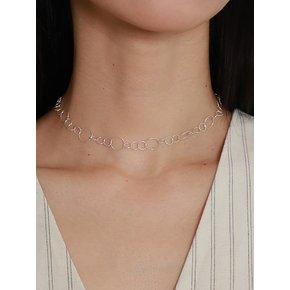 silver round chain necklace