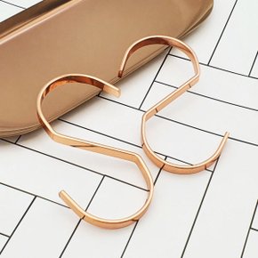 후크 S고리 소품걸이 수납보관 로즈골드행거 7mm