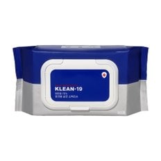 KLEAN19 에탄올 75% 알코올 살균 소독티슈 엠보싱 80매