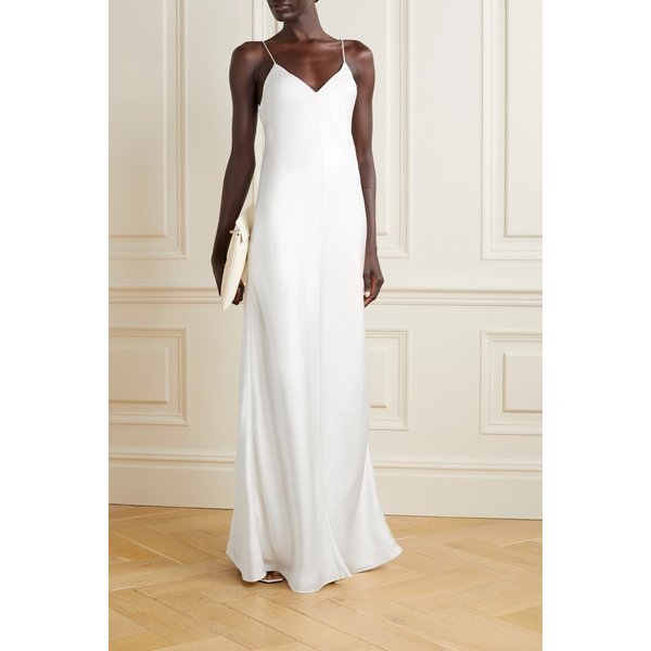 Guinever Silk-satin Maxi Dress 화이트