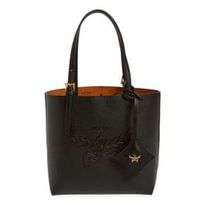 4091676 MCM Mini Lauretos Reversible Leather Shopper Bag