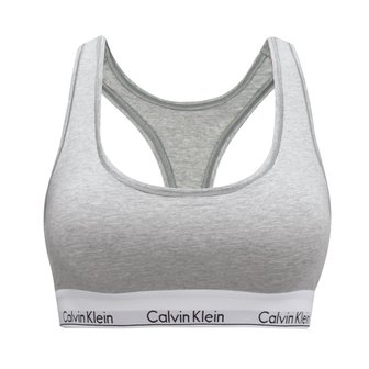 Calvin Klein [캘빈클라인] 언더웨어 CK 여성 모던 코튼 레이서백 논패드 브라렛 속옷 그레이 F3785-020