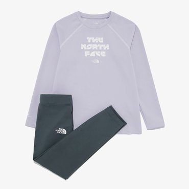 노스페이스 [노스페이스키즈 공식] NT7TR21U 키즈 서프사이드 긴팔 세트_LAVENDER